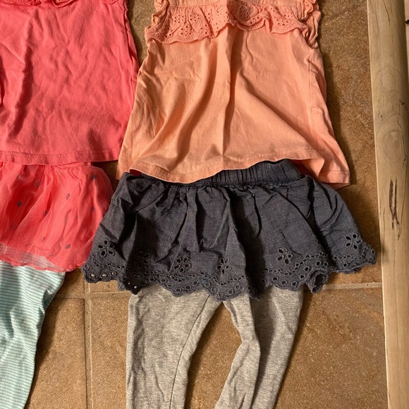 Five outfits (10pcs) Size 6-9month. Unicorn. Watermelon. Heart. Eyelet. - Picture 2 of 11